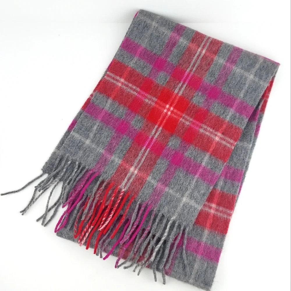 Lambswool Ballantrae Scotland Plaid Soft Scarf